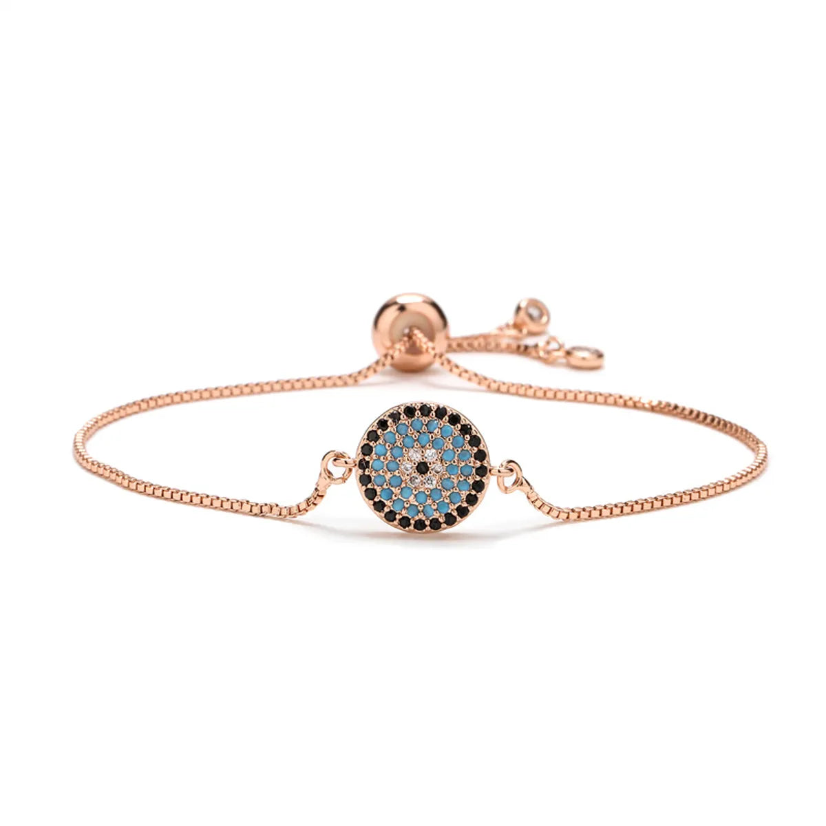 Elegant Devil'S Eye Bee Copper Plating Zircon Bracelets 1 Piece