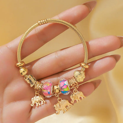 Elegant Elephant Alloy Wholesale Bangle