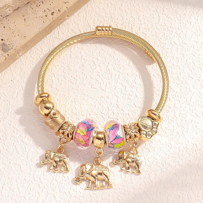 Elegant Elephant Alloy Wholesale Bangle