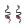 Elegant Exaggerated Snake Alloy Rhinestone Inlay Rhinestones Silver Plated Women'S Rings Earrings