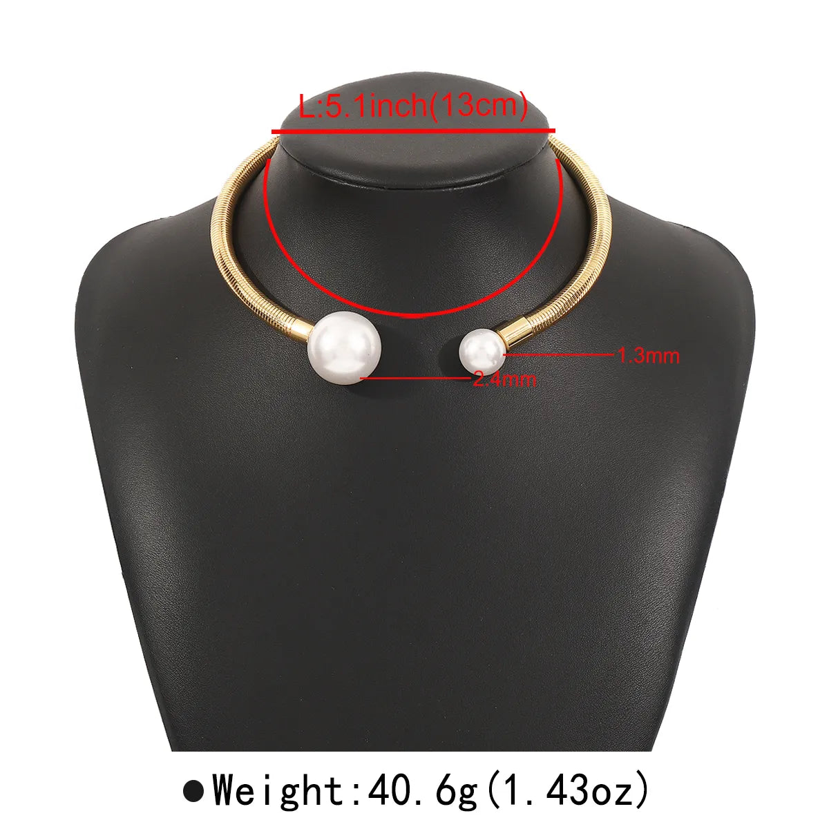 Elegant Exaggerated Streetwear Geometric Imitation Pearl Iron Wholesale Choker