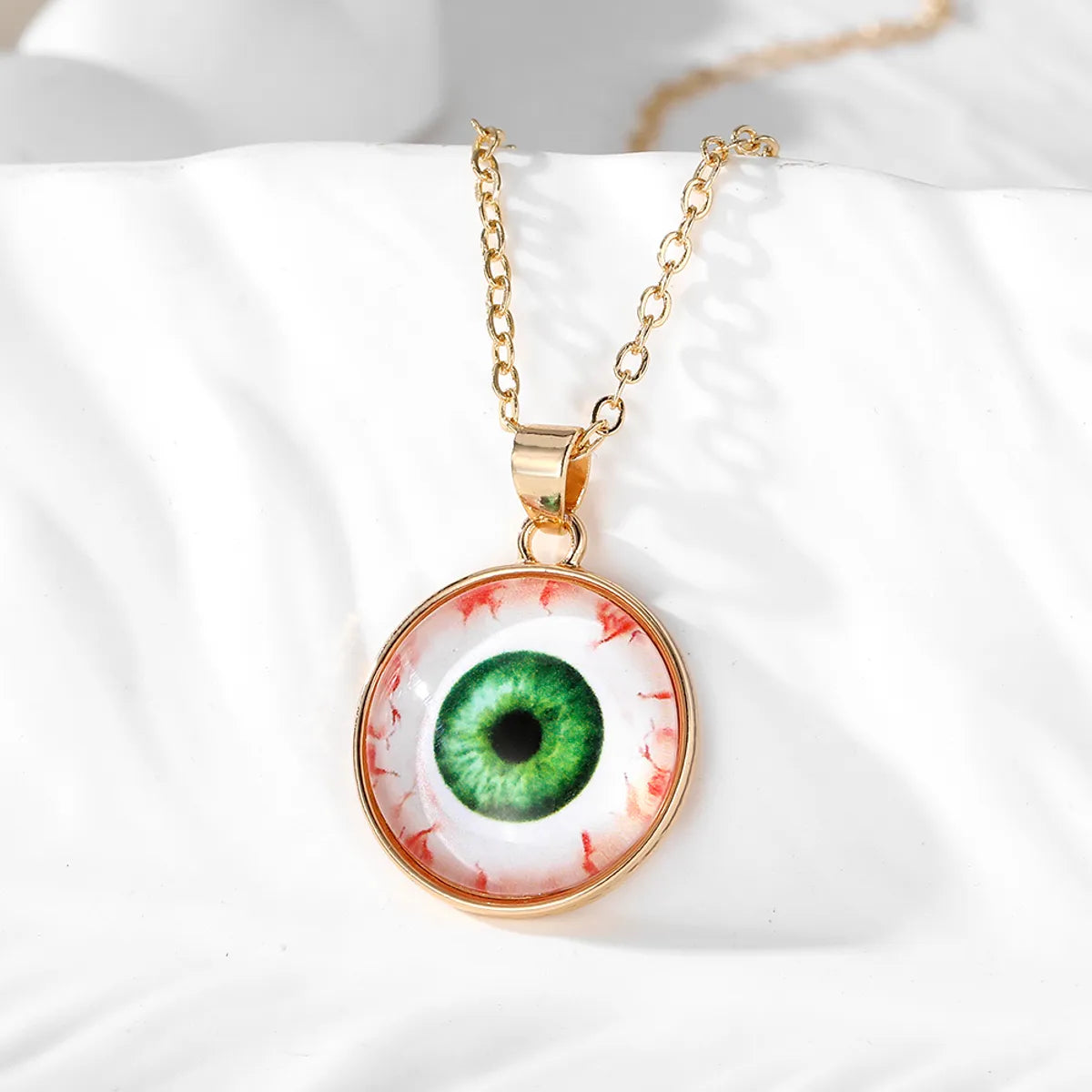 Elegant Eye Alloy Opal Women's Pendant Necklace