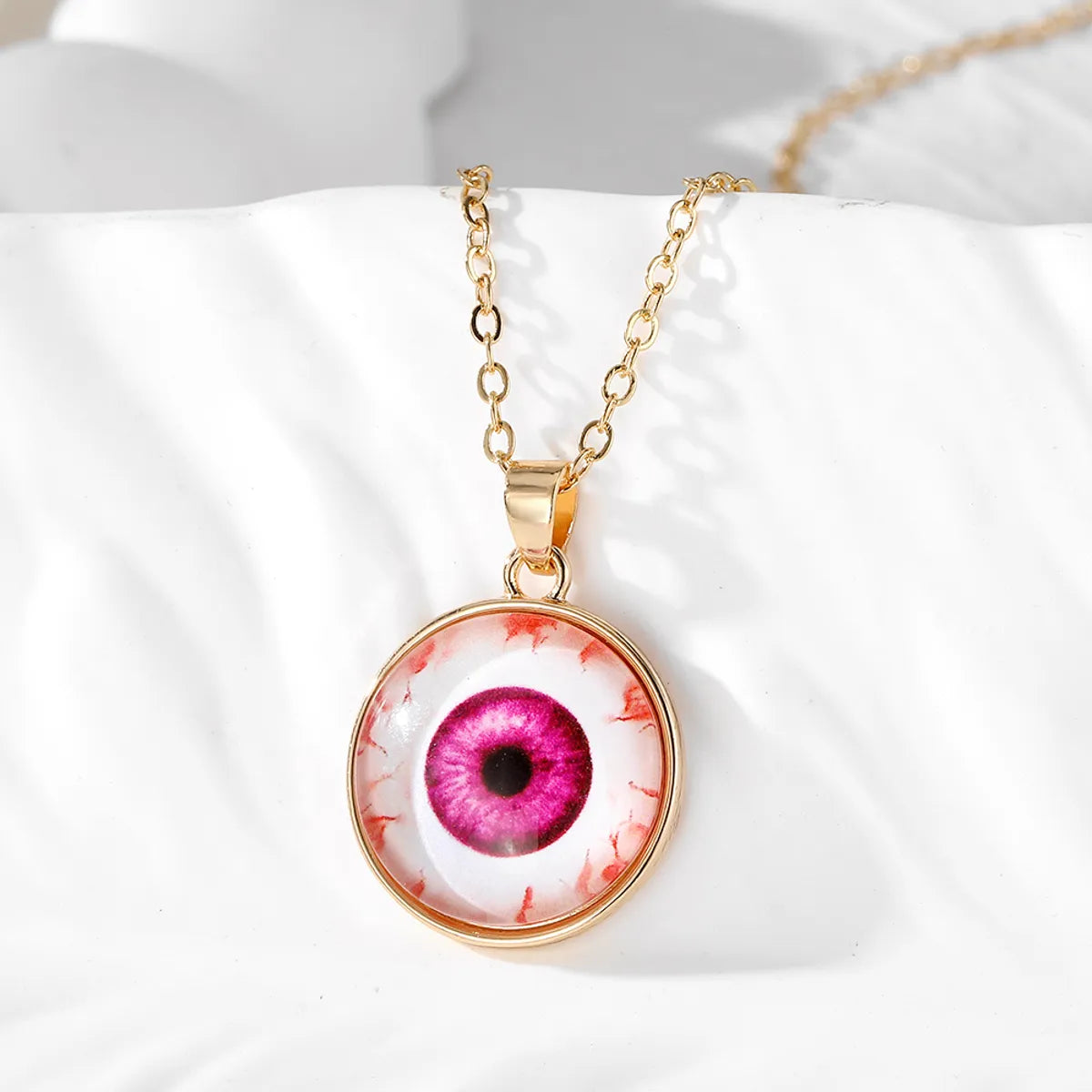 Elegant Eye Alloy Opal Women's Pendant Necklace