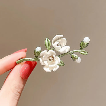 Elegant Flower Alloy Enamel Plating Unisex Brooches