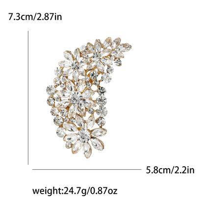 Elegant Flower Alloy Inlay Rhinestones Women'S Brooches