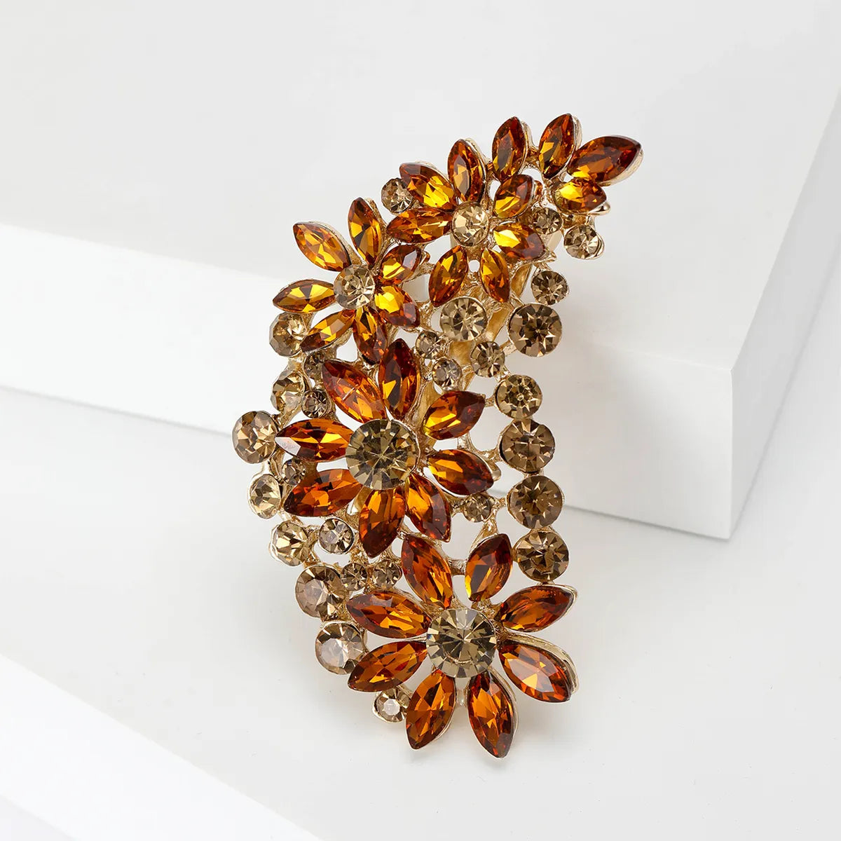 Elegant Flower Alloy Inlay Rhinestones Women'S Brooches