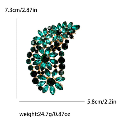 Elegant Flower Alloy Inlay Rhinestones Women'S Brooches