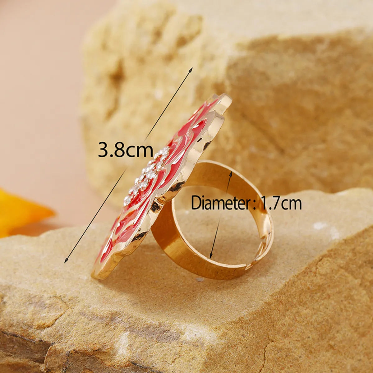 Elegant Flower Alloy Women'S Open Ring