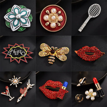 Elegant Flower Alloy Zircon Women'S Brooches