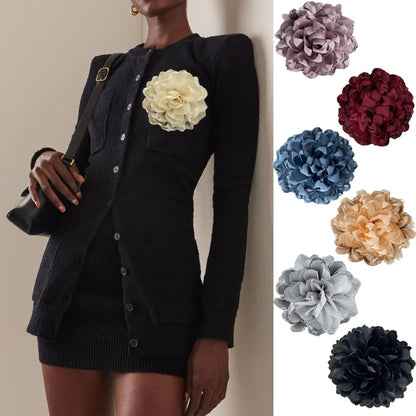 Elegant Flower Cloth Women'S Brooches