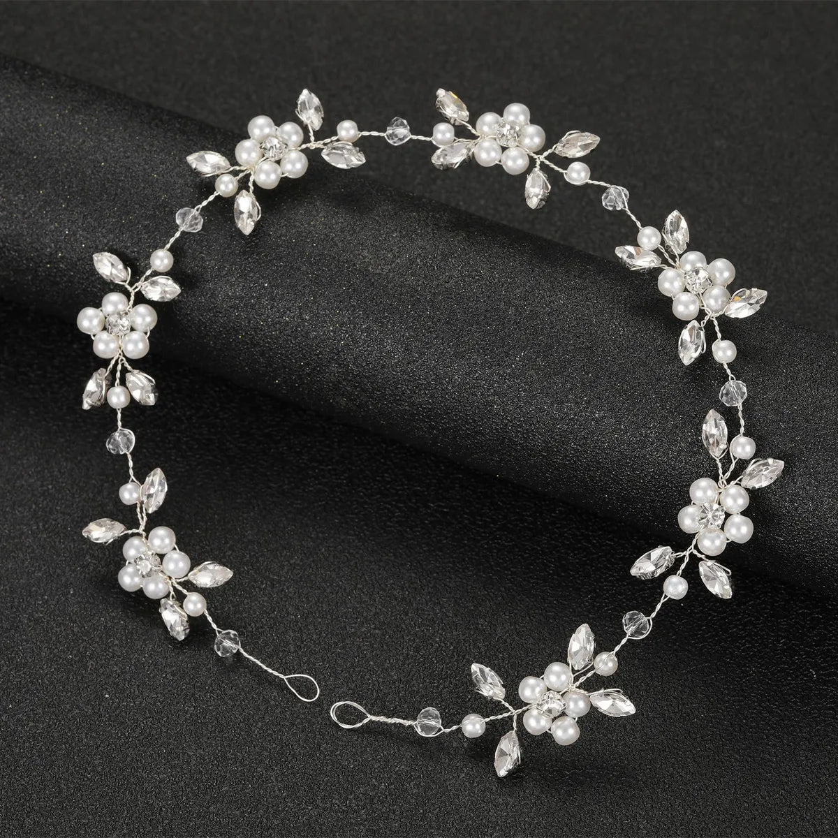 Elegant Flower Imitation Pearl Alloy Rhinestone Hair Band