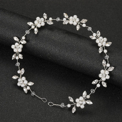 Elegant Flower Imitation Pearl Alloy Rhinestone Hair Band