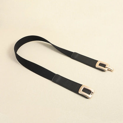 Elegant Formal Simple Style Solid Color Pu Leather Alloy Women'S Leather Belts