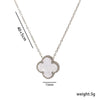 Wholesale Jewelry Elegant Four Leaf Clover Titanium Steel Gold Plated Necklace