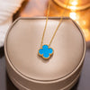 Wholesale Jewelry Elegant Four Leaf Clover Titanium Steel Gold Plated Necklace