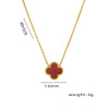 Wholesale Jewelry Elegant Four Leaf Clover Titanium Steel Gold Plated Necklace