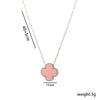 Wholesale Jewelry Elegant Four Leaf Clover Titanium Steel Gold Plated Necklace