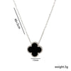 Wholesale Jewelry Elegant Four Leaf Clover Titanium Steel Gold Plated Necklace