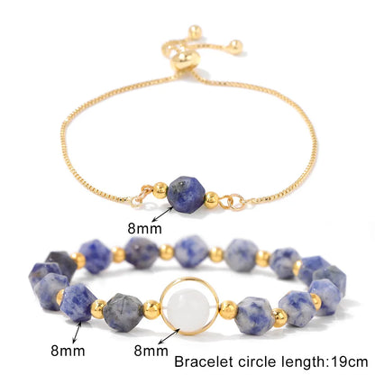 Elegant Geometric 18K Gold Plated Stone Wholesale Bracelets