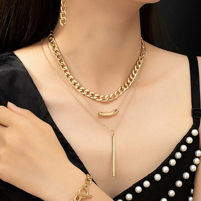 Elegant Geometric Alloy Plating Women's Bracelets Earrings Necklace