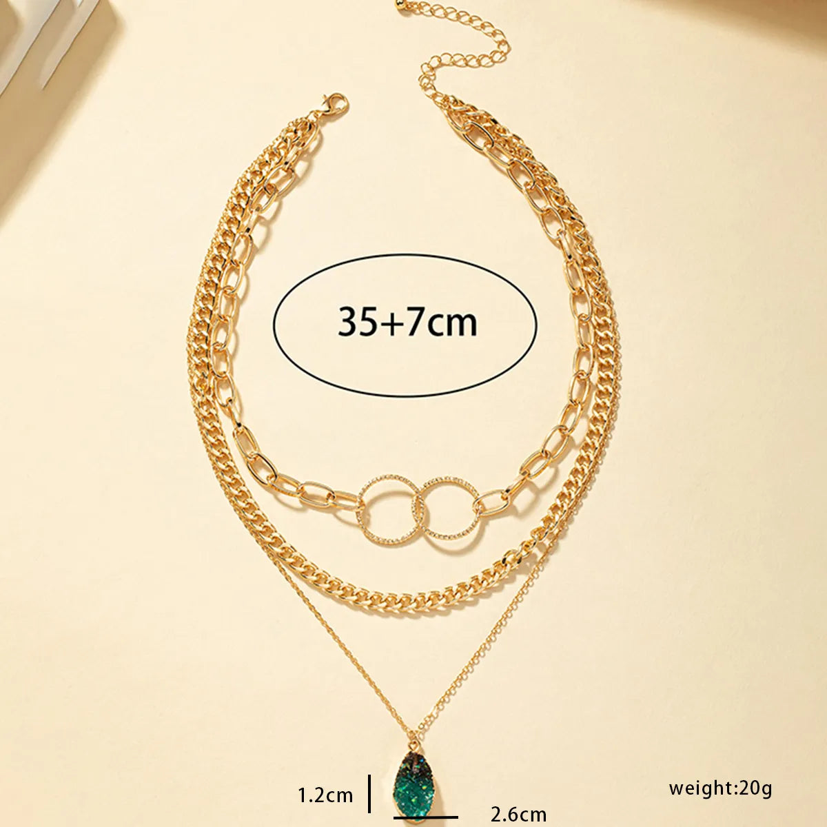 Elegant Geometric Alloy Plating Women'S Layered Necklaces