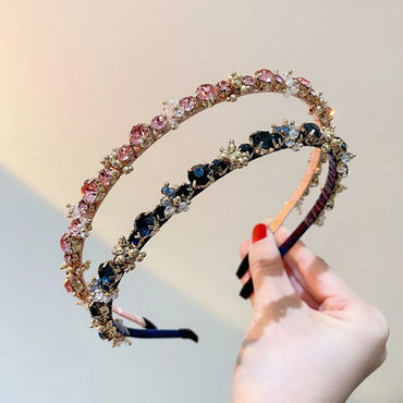 Elegant Geometric Artificial Crystal Hair Band