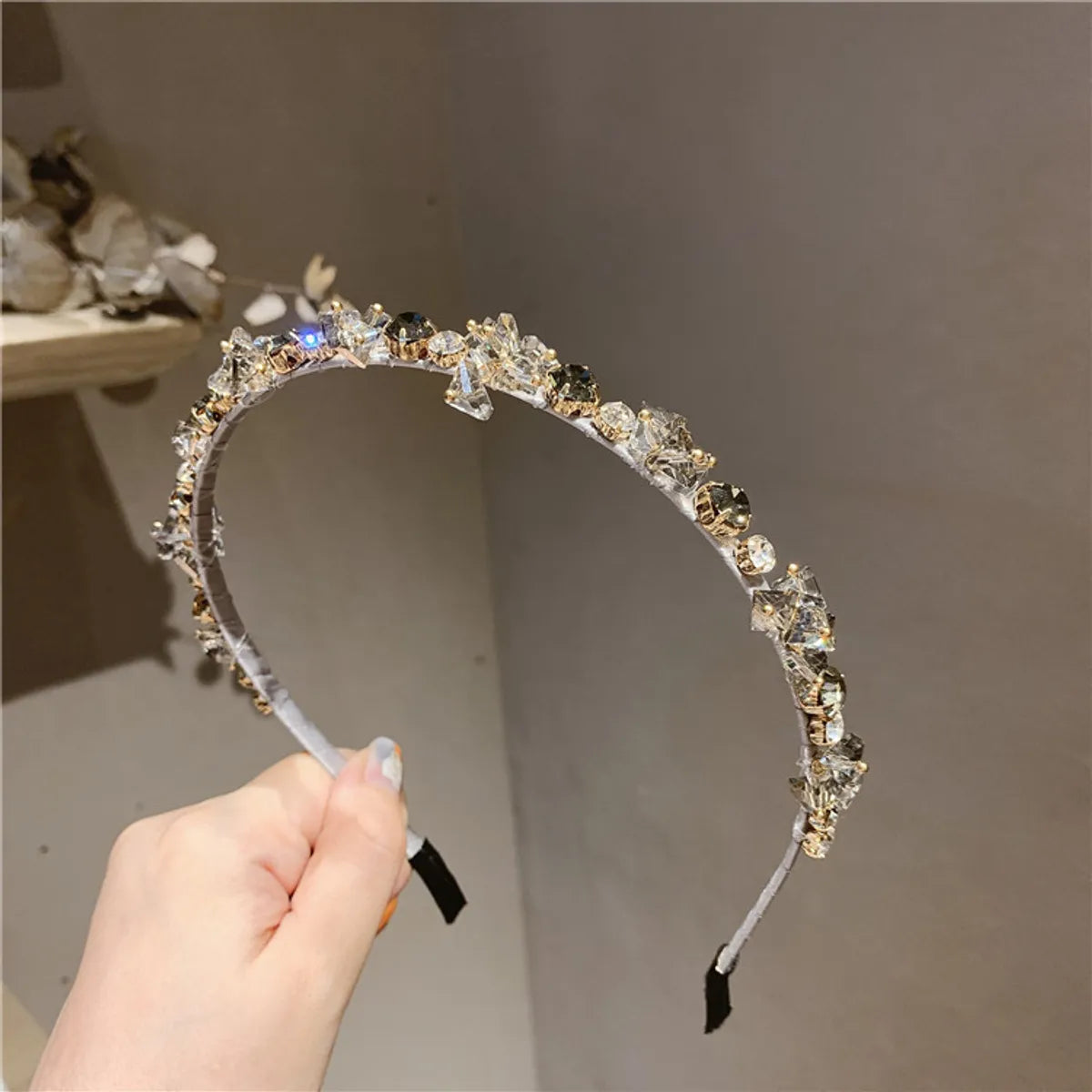 Elegant Geometric Artificial Crystal Hair Band