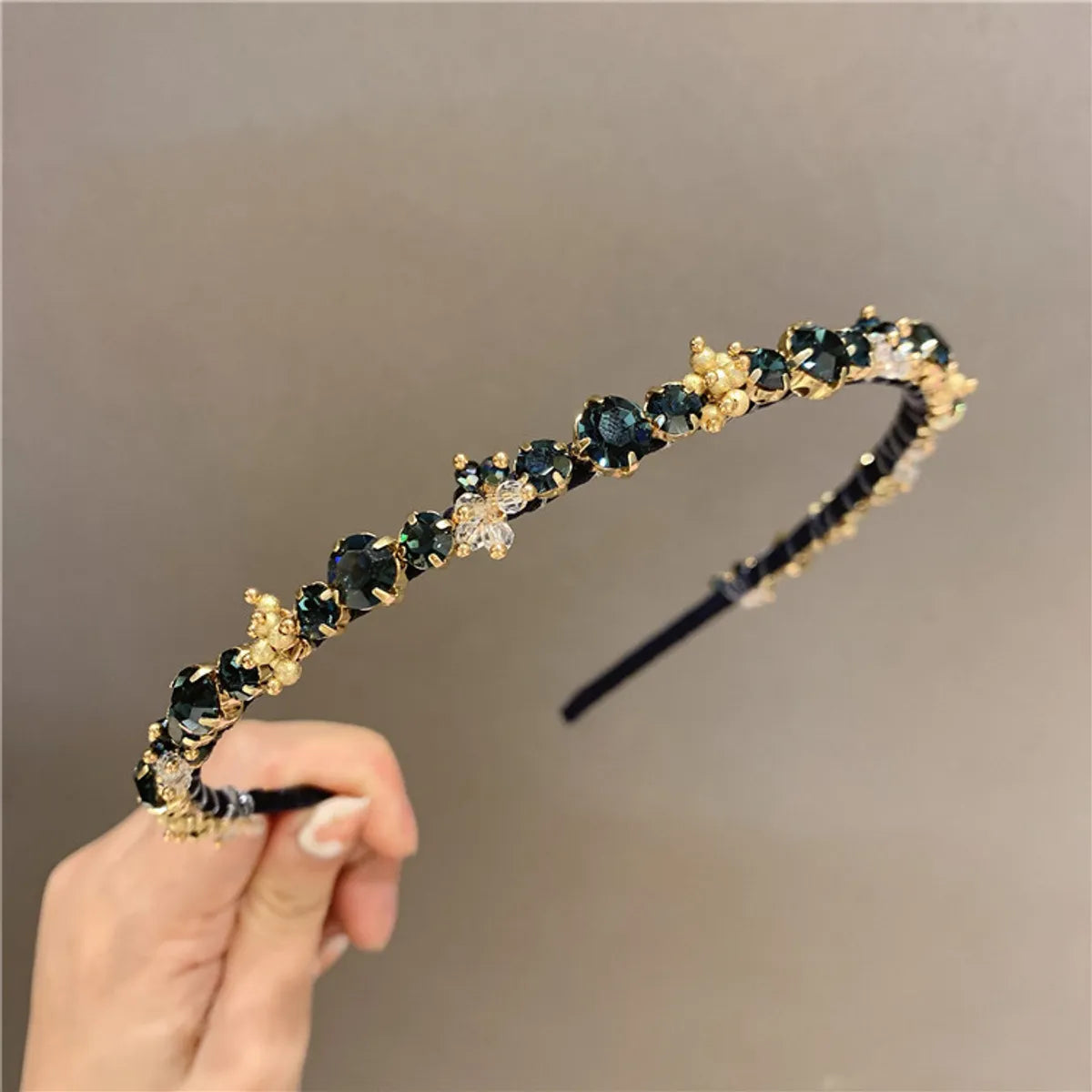 Elegant Geometric Artificial Crystal Hair Band