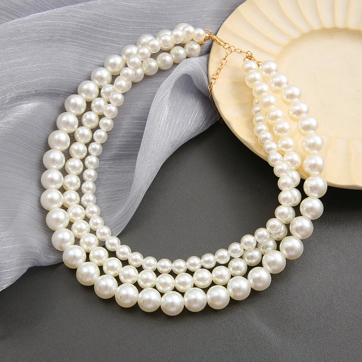 Elegant Geometric Artificial Pearl Beaded Women's Necklace