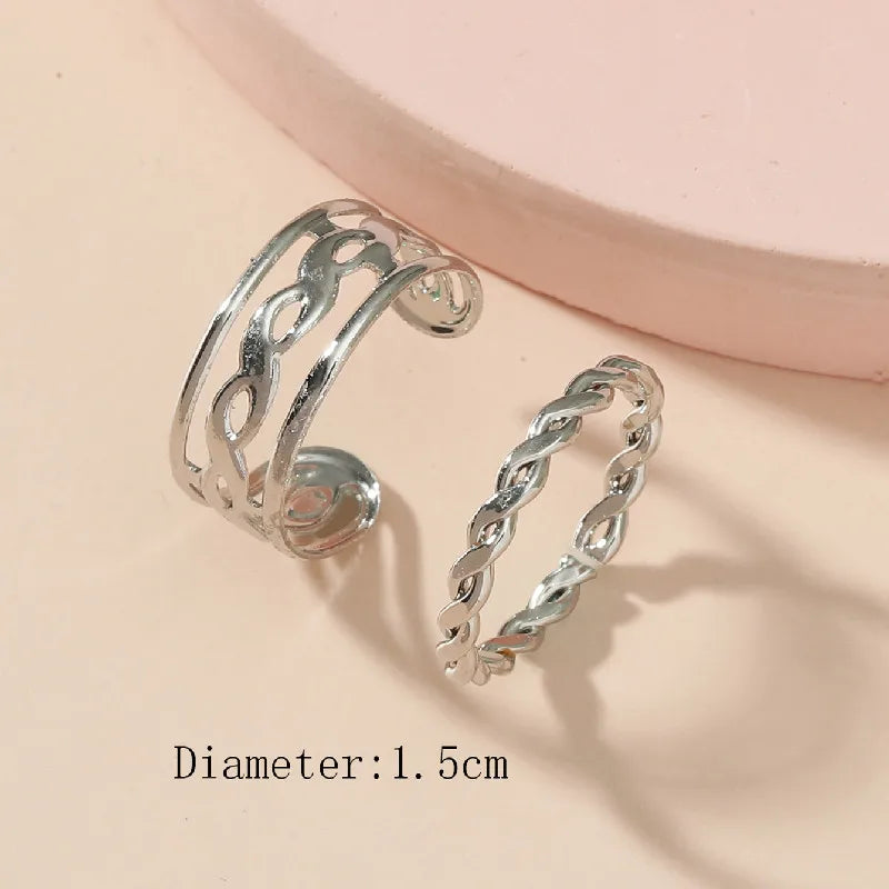 Elegant Geometric Gold Plated Silver Plated Alloy Wholesale Toe Rings