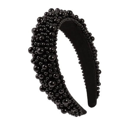 Elegant Geometric Imitation Pearl Sponge Hair Band 1 Piece