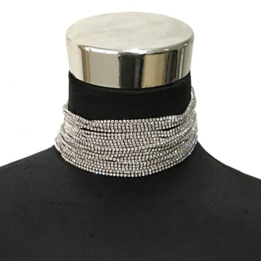 Elegant Geometric Rhinestone Women'S Choker