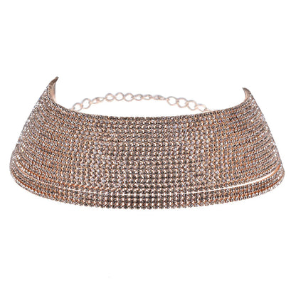 Elegant Geometric Rhinestone Women'S Choker