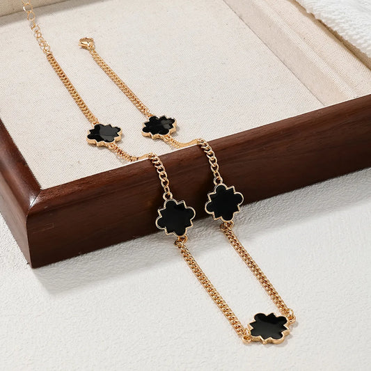 Elegant Geometric Solid Color Alloy Wholesale Necklace