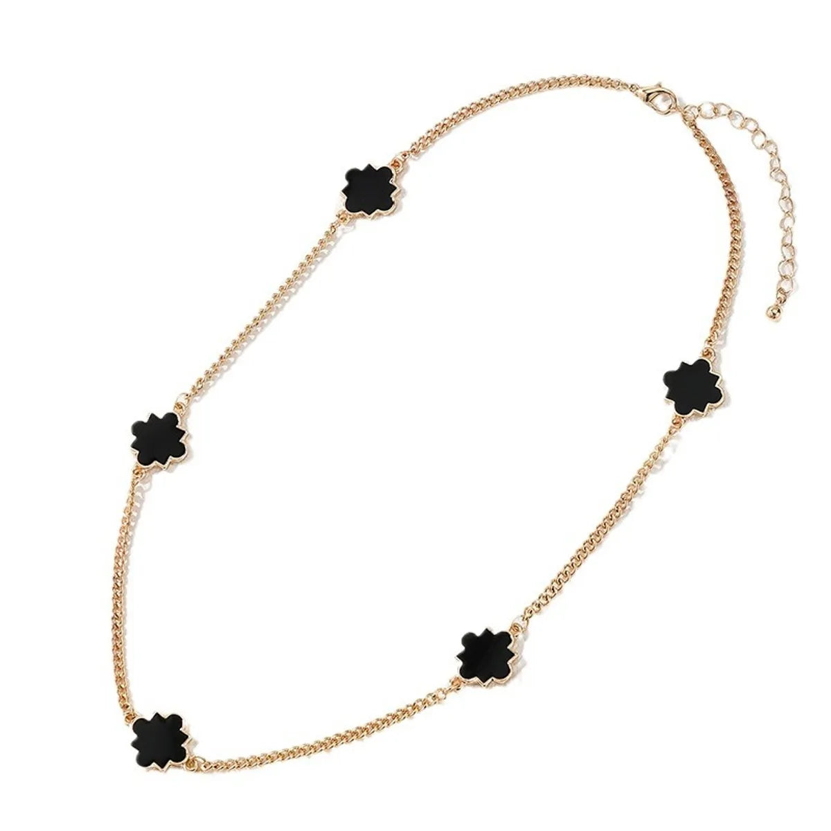 Elegant Geometric Solid Color Alloy Wholesale Necklace