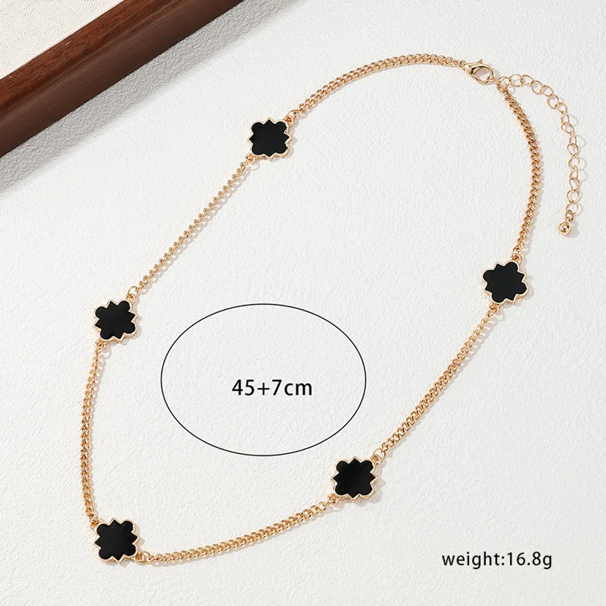 Elegant Geometric Solid Color Alloy Wholesale Necklace