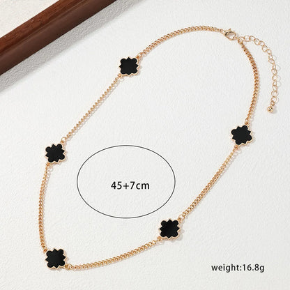 Elegant Geometric Solid Color Alloy Wholesale Necklace