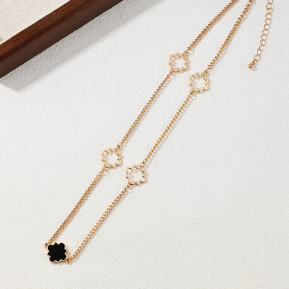 Elegant Geometric Solid Color Alloy Wholesale Necklace