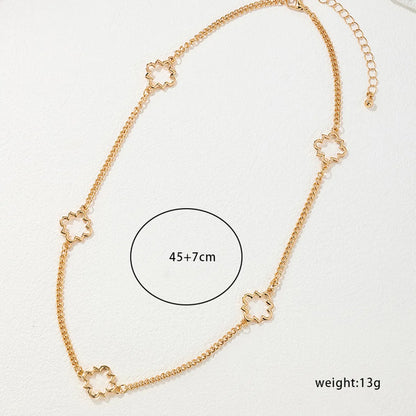 Elegant Geometric Solid Color Alloy Wholesale Necklace