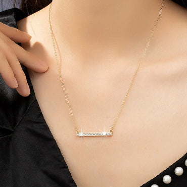 Elegant Geometric Zircon Alloy Wholesale Pendant Necklace