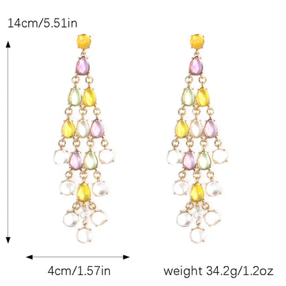 Elegant Glam Classic Style Water Droplets Resin Alloy Wholesale Earrings Necklace