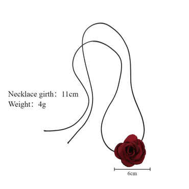 Elegant Glam Flower Cloth Women's Choker