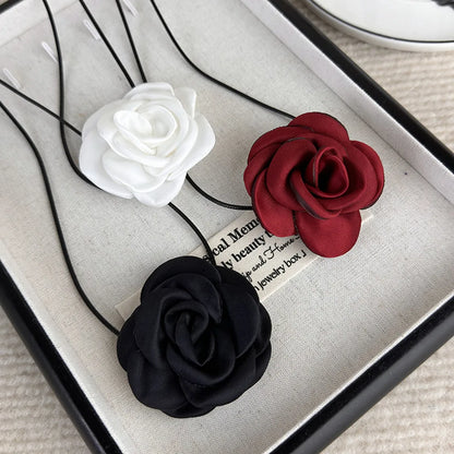 Elegant Glam Flower Cloth Women's Choker