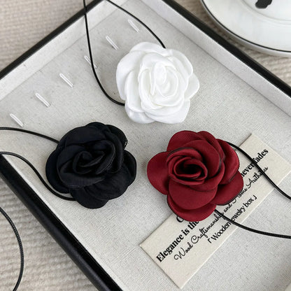 Elegant Glam Flower Cloth Women's Choker