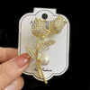 Elegant Glam Geometric Alloy Plating Inlay Artificial Pearls Rhinestones Shell Women'S Brooches