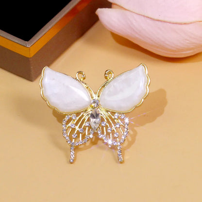 Elegant Glam Geometric Alloy Plating Inlay Artificial Pearls Rhinestones Shell Women'S Brooches