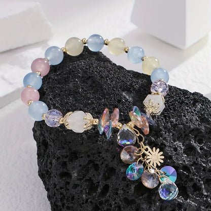 Elegant Glam Geometric Natural Stone Freshwater Pearl Bracelets In Bulk