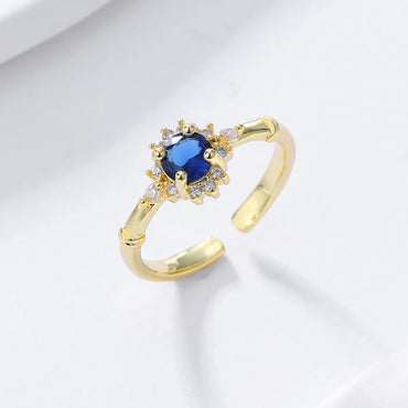 Elegant Glam Luxurious Snowflake Copper Plating Inlay Zircon Rings