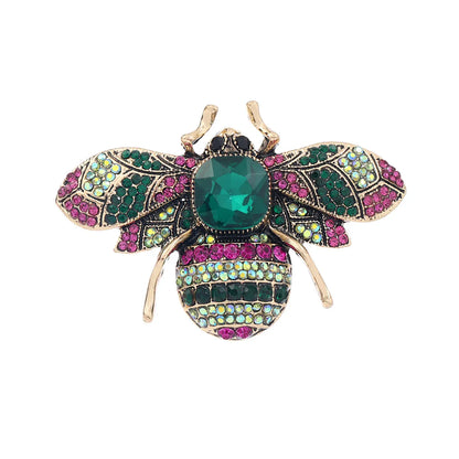 Elegant Glam Retro Bee Alloy Plating Inlay Rhinestones Women'S Brooches