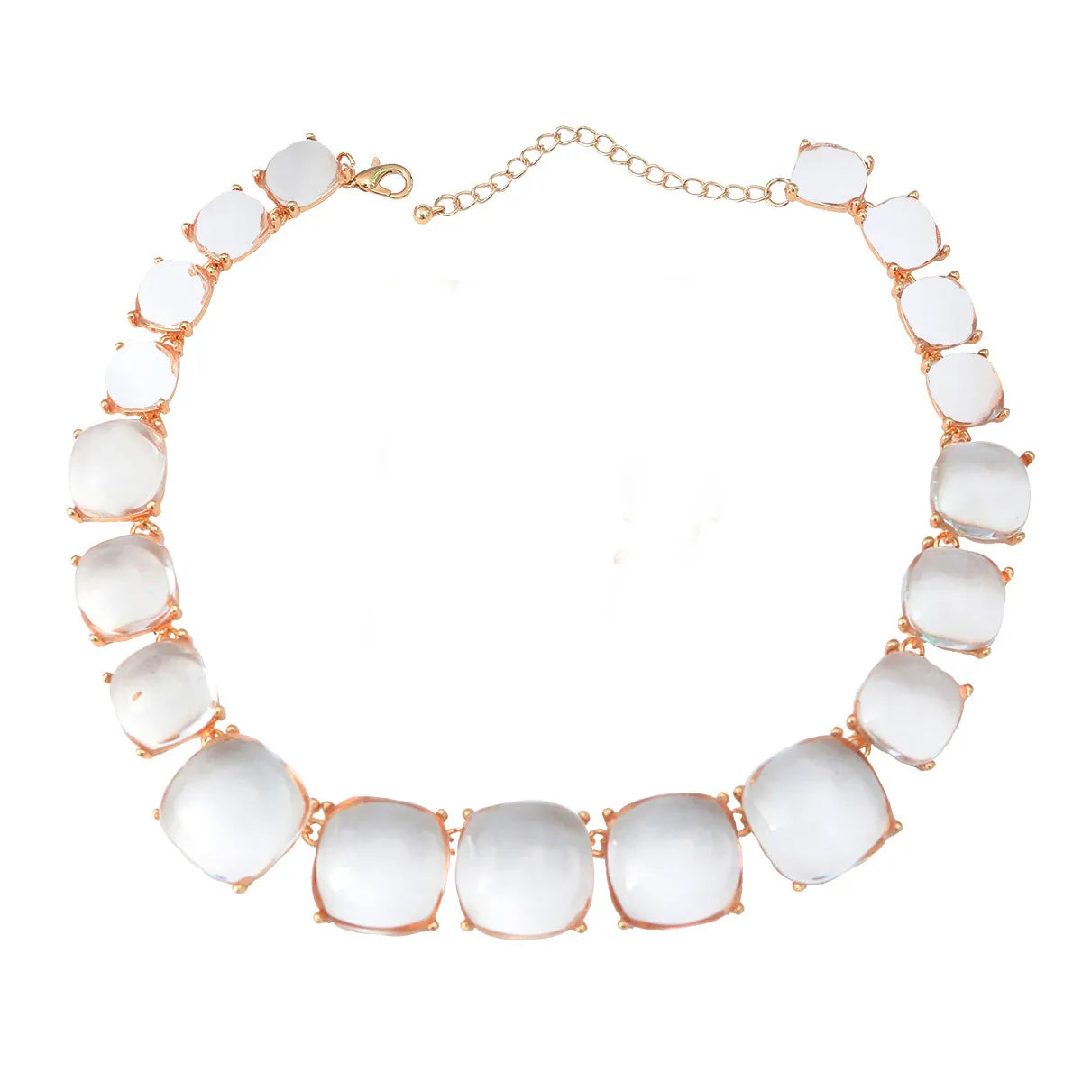 Elegant Glam Square Resin Alloy Wholesale Necklace